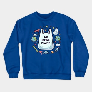 No More Plastic Bag (3) Crewneck Sweatshirt